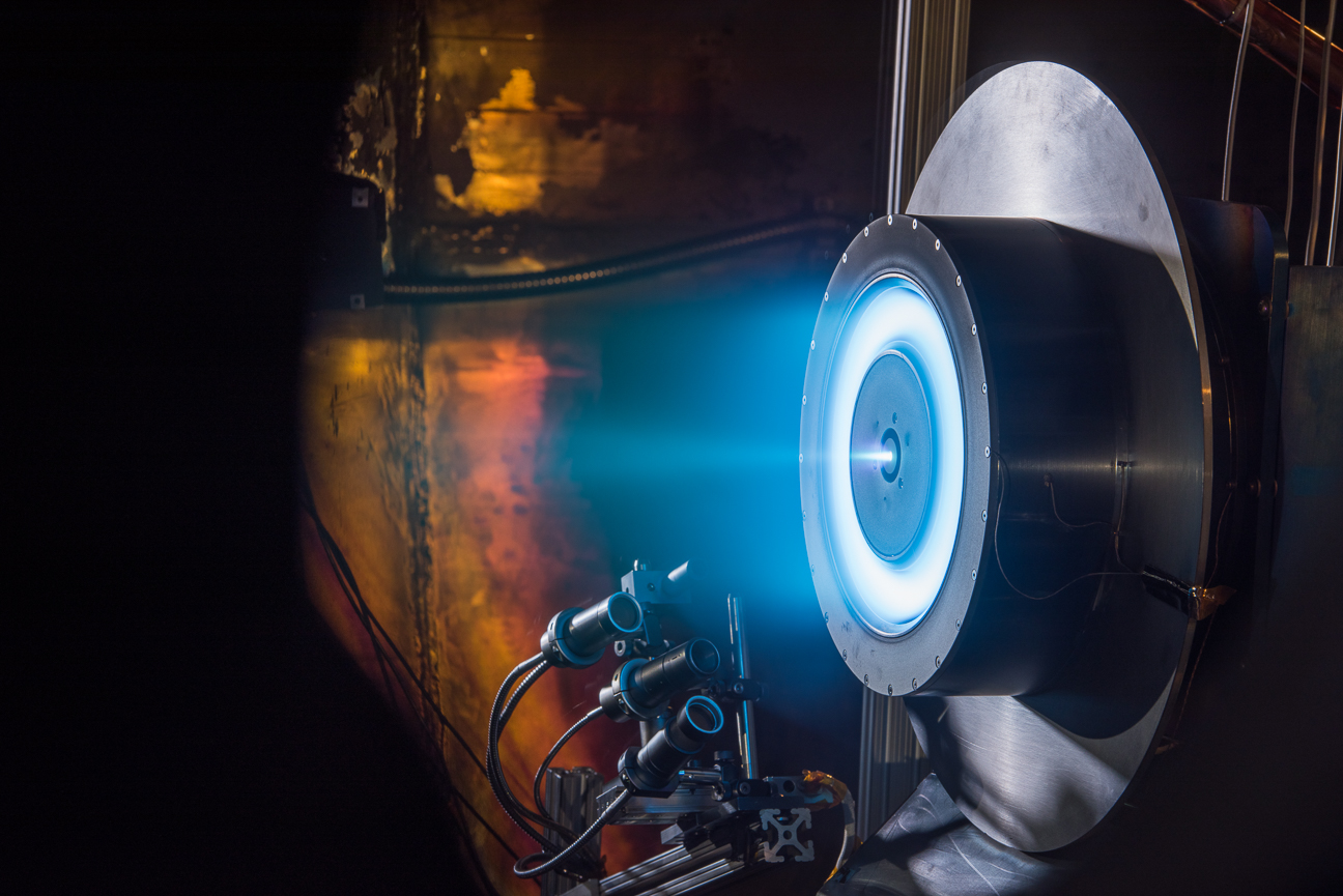 13-kilowatt Hall thruster being evaluated at NASA’s Glenn Research Center in Cleveland