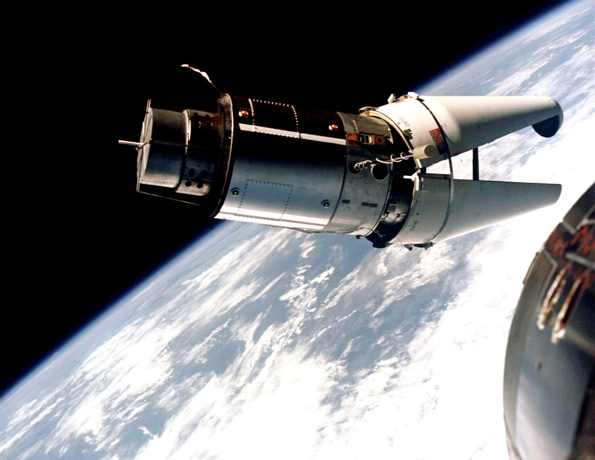 View of the Agena Target Vehicle from the Gemini IX spacecraft