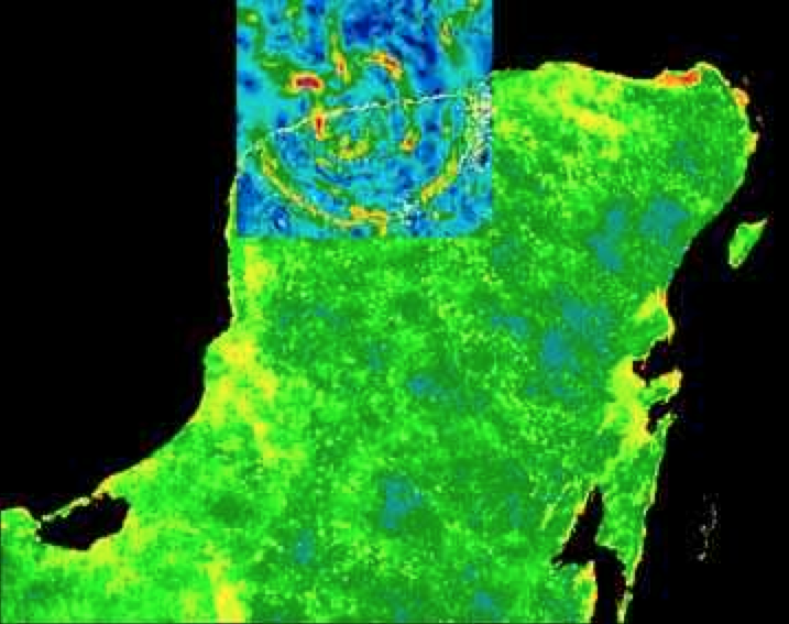 gravity anomaly map of the Chicxulub Crater