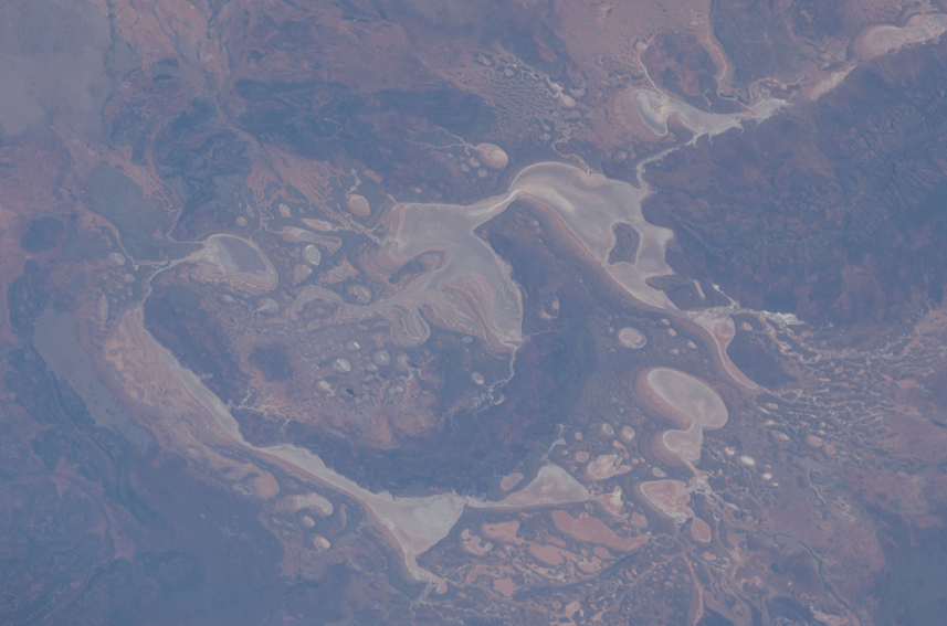 Expedition 40 views Shoemaker Crater.