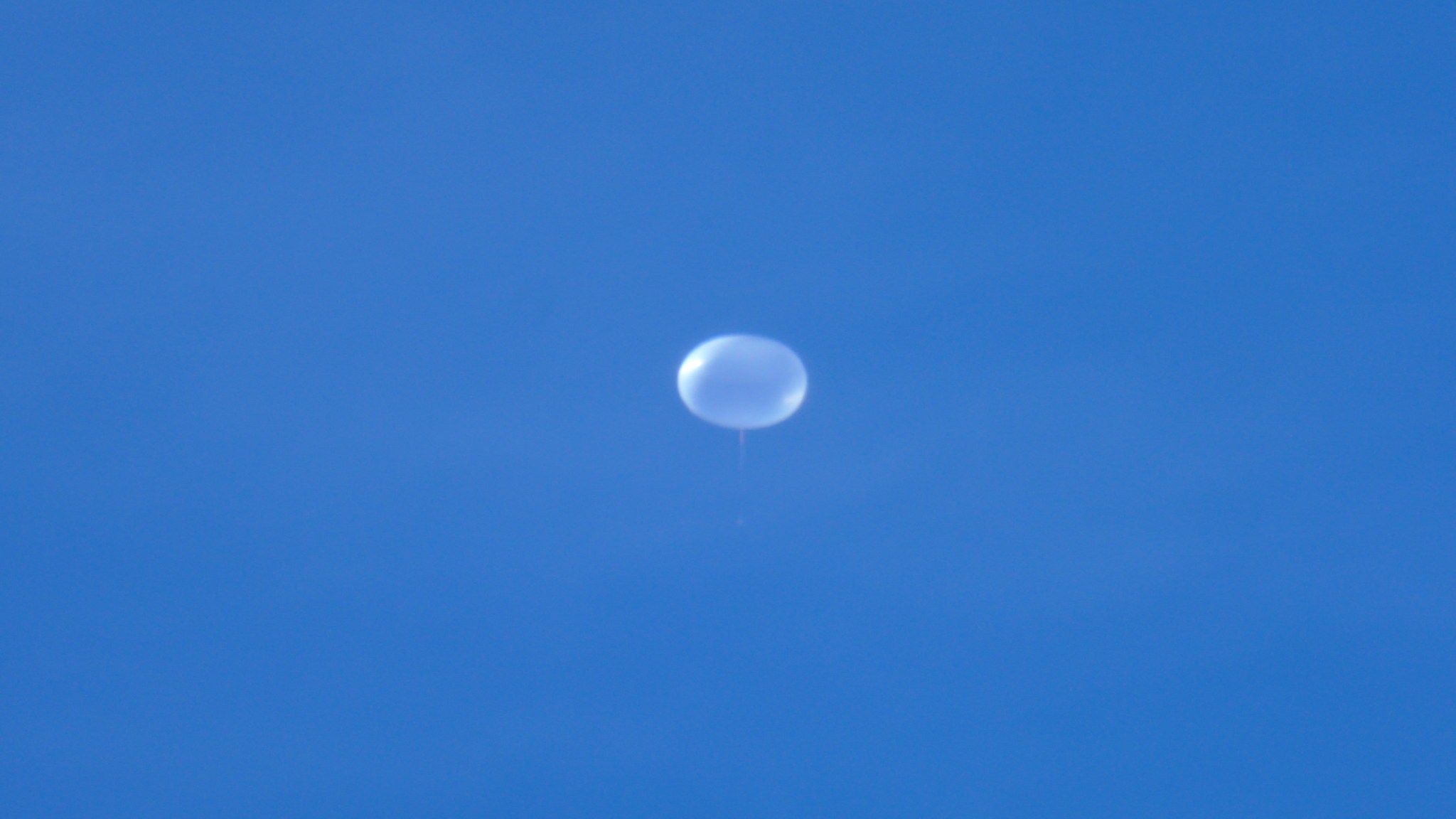 A fully inflated super pressure balloon in the sky.