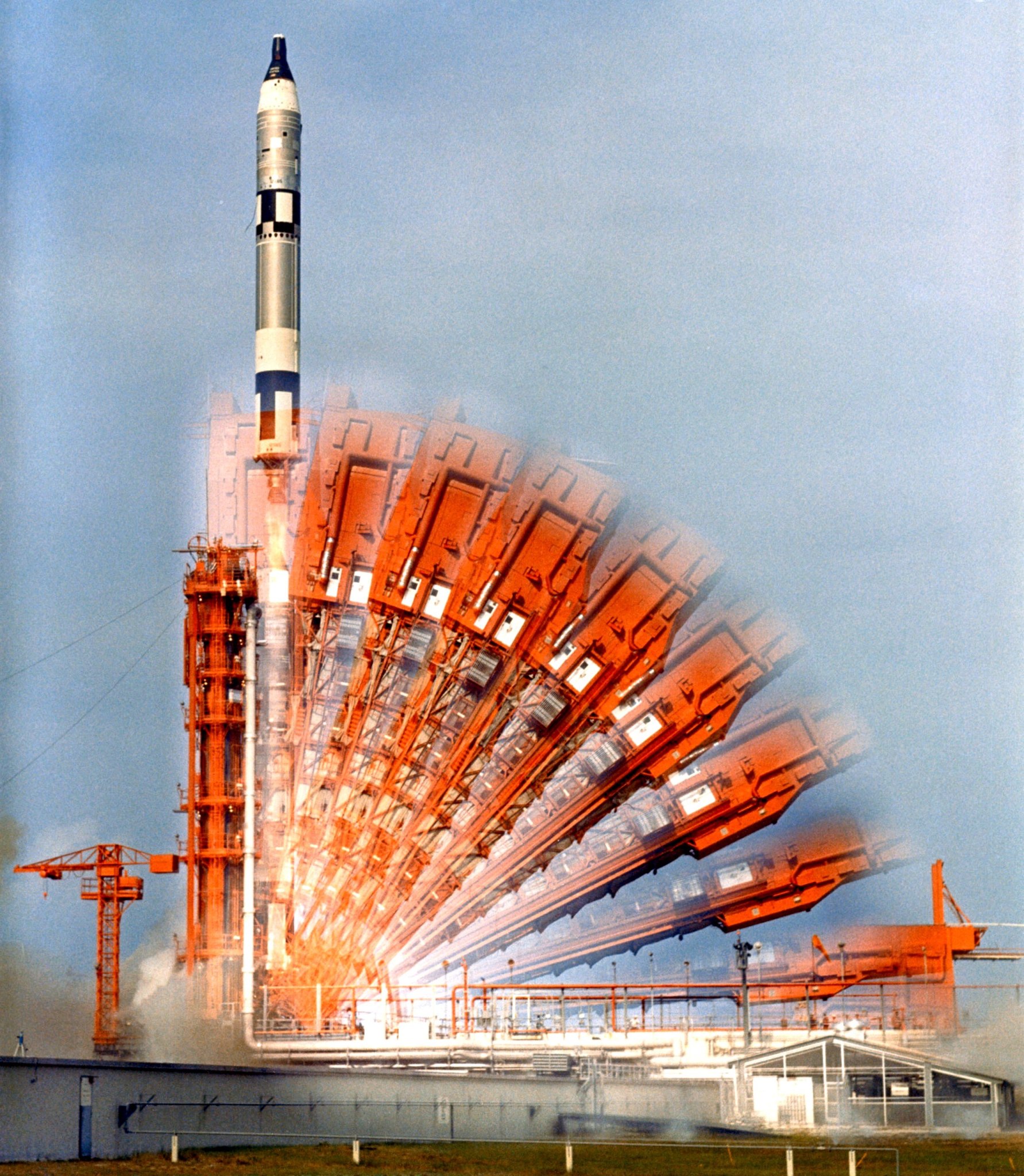 Gemini Titan X liftoff multiple exposure