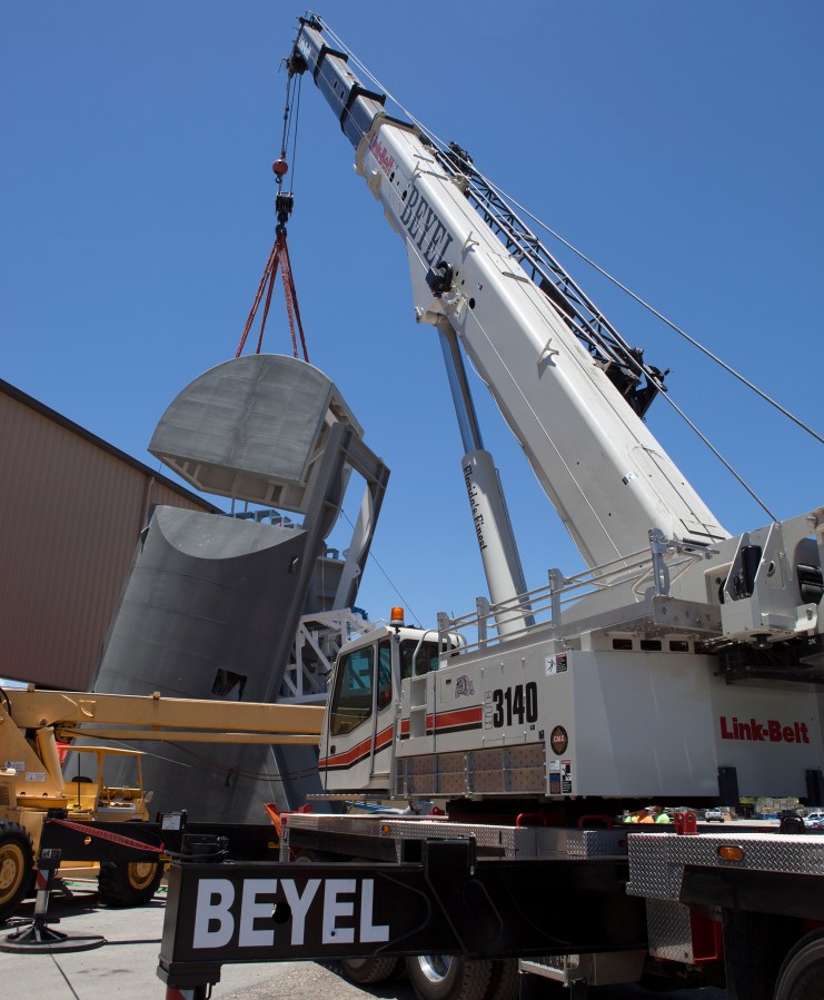 Tail Service Mast Umbilical at Precision Fabrication Cleaning in Cocoa, Florida.