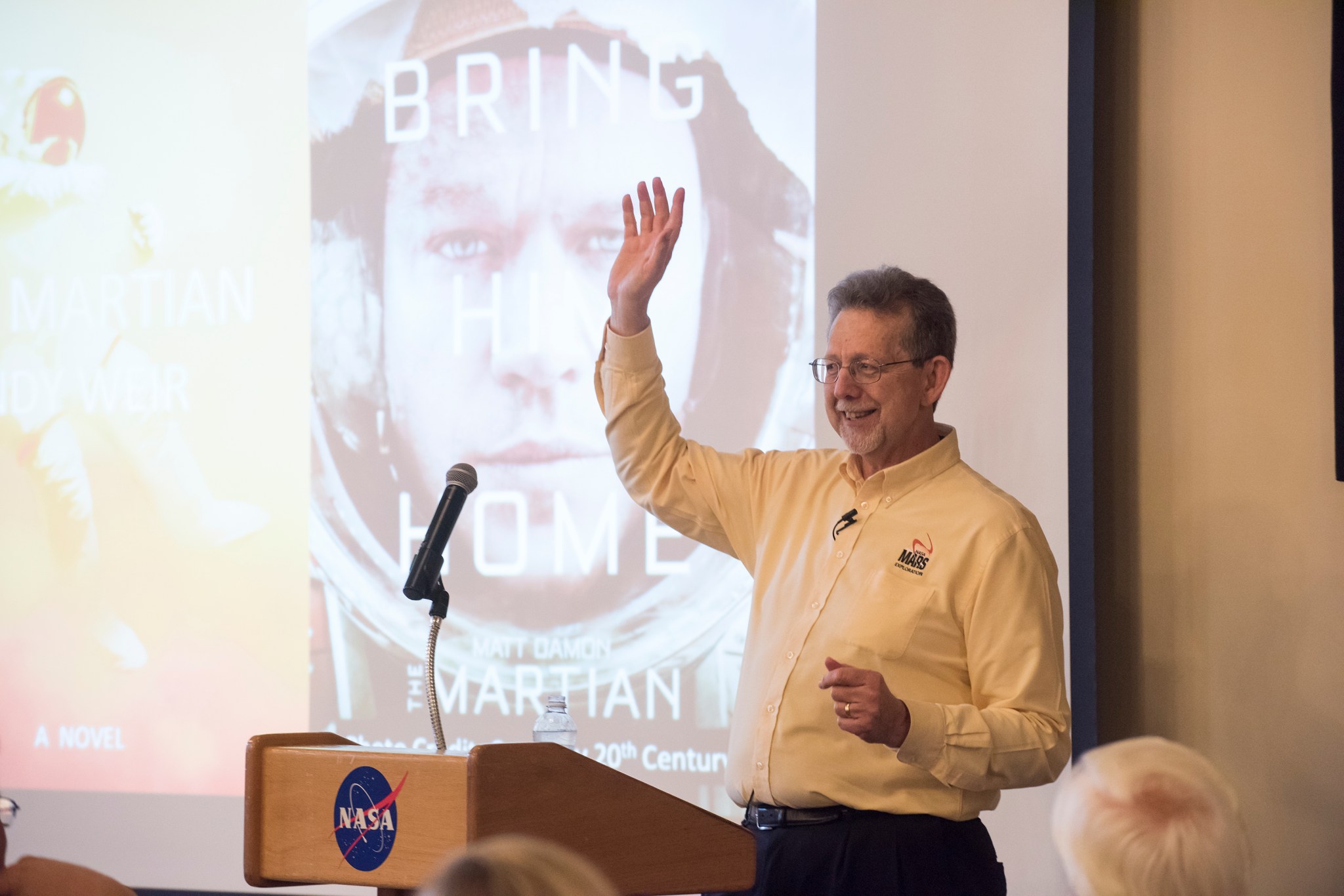 Jim Green, director of planetary science at NASA Headquarters, addresses Marshall team members during a June 28 luncheon.