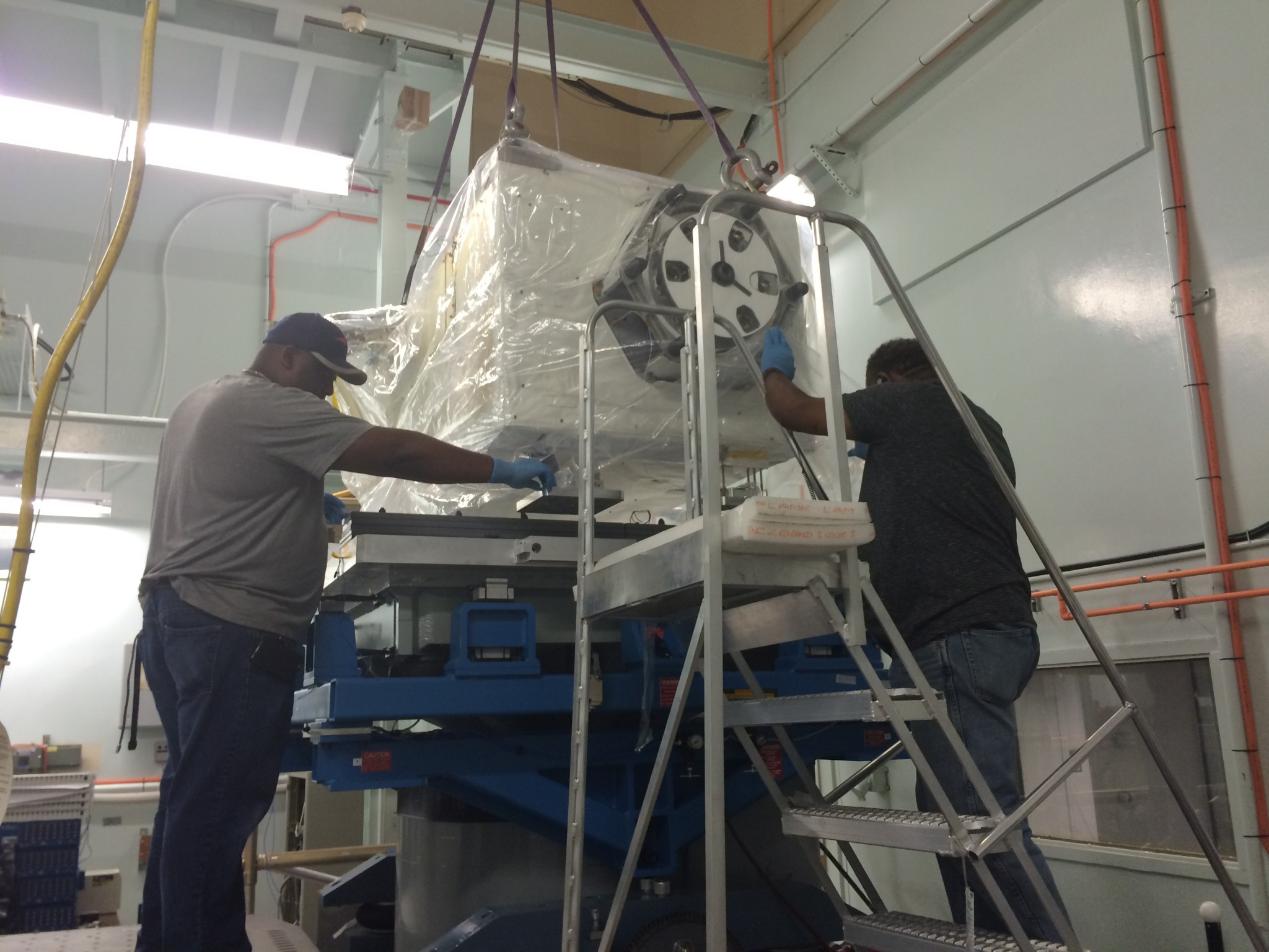 Preparing CREAM for Vibration Tests at the Greenbelt Facility.