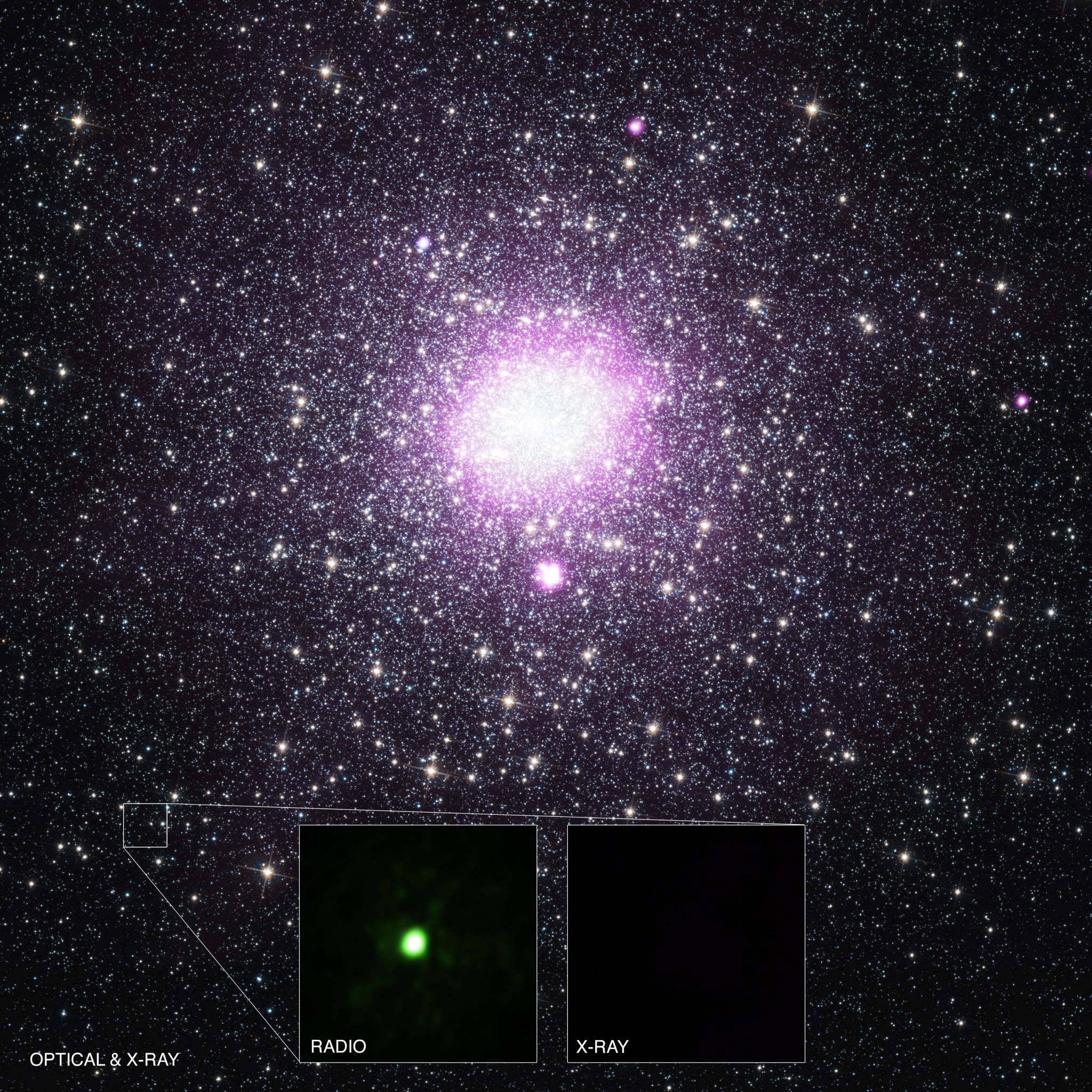 Object VLA J2130+12 close to the line of sight to the globular cluster M15.