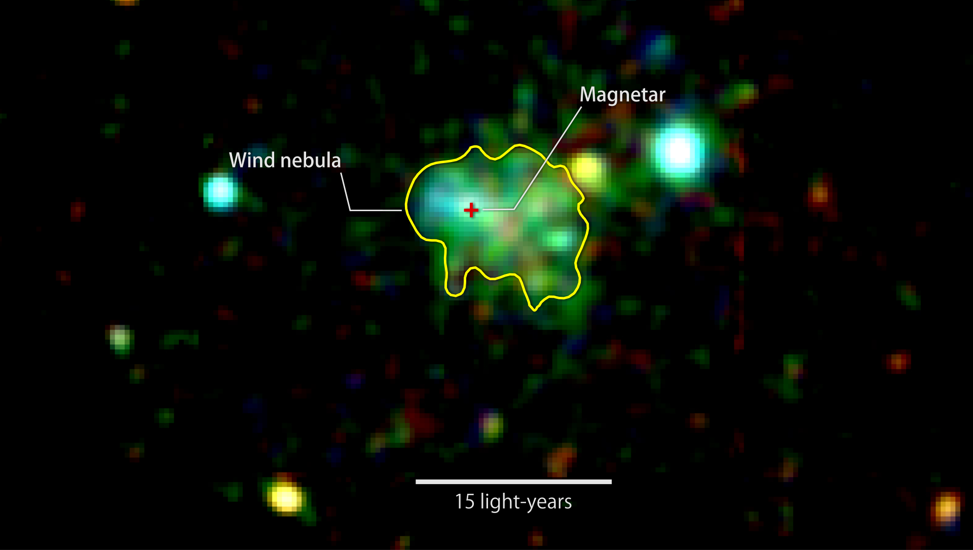 X-ray image of emission around a rare ultra-magnetic neutron star