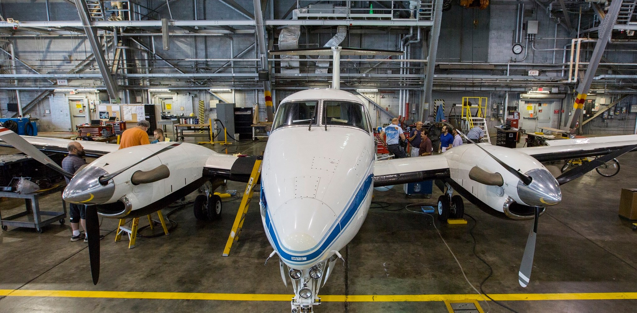Scientists will fill NASA research aircraft, such as the B-200 King Air shown here, with advanced instruments