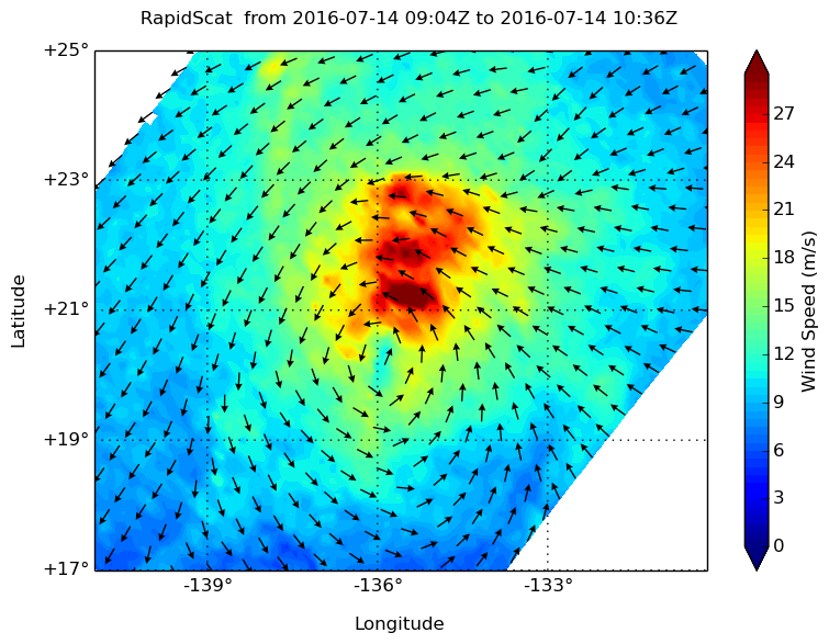 RapidScat image of Celia