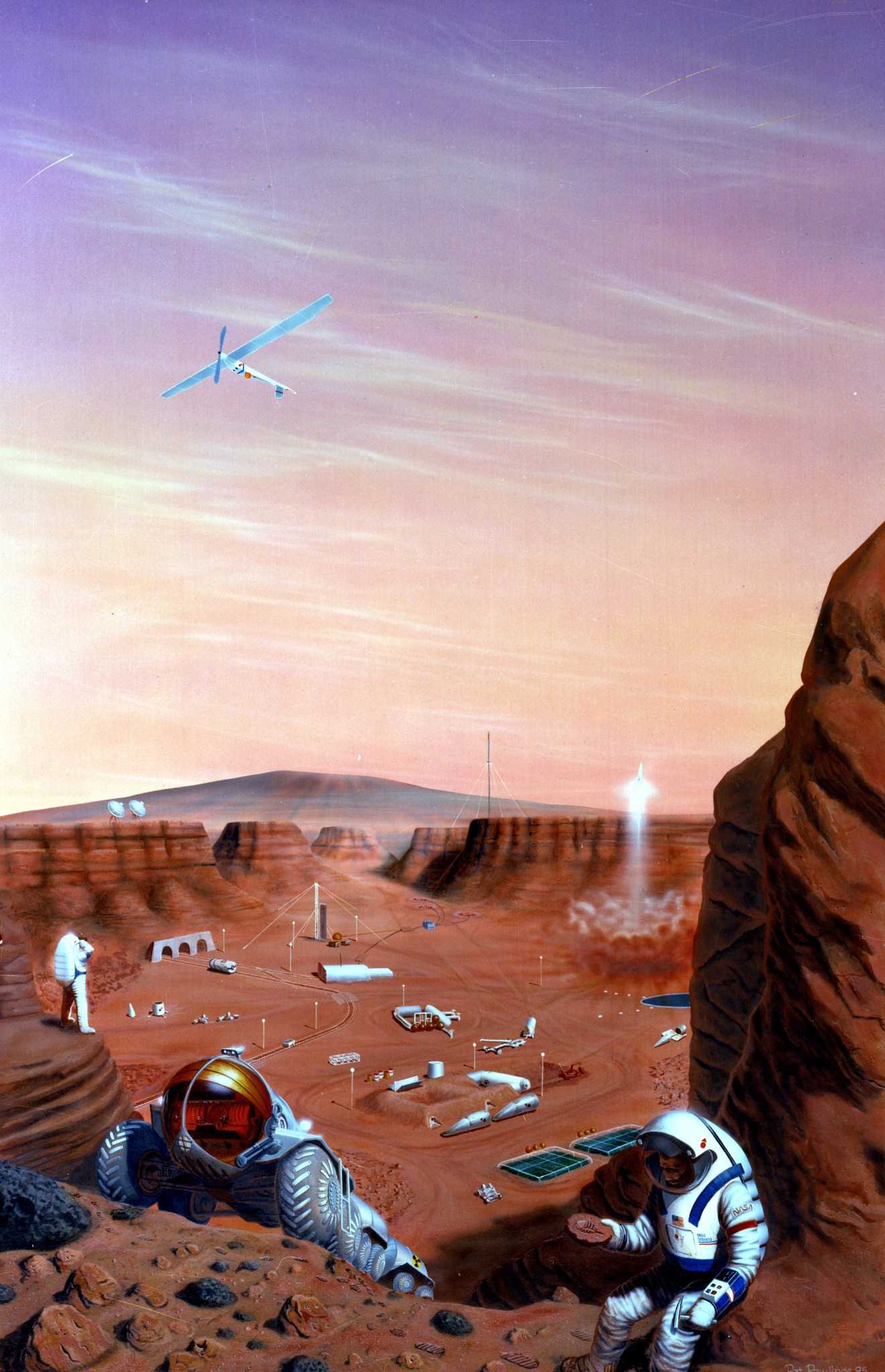 Artist Depiction of Astronauts on Mars