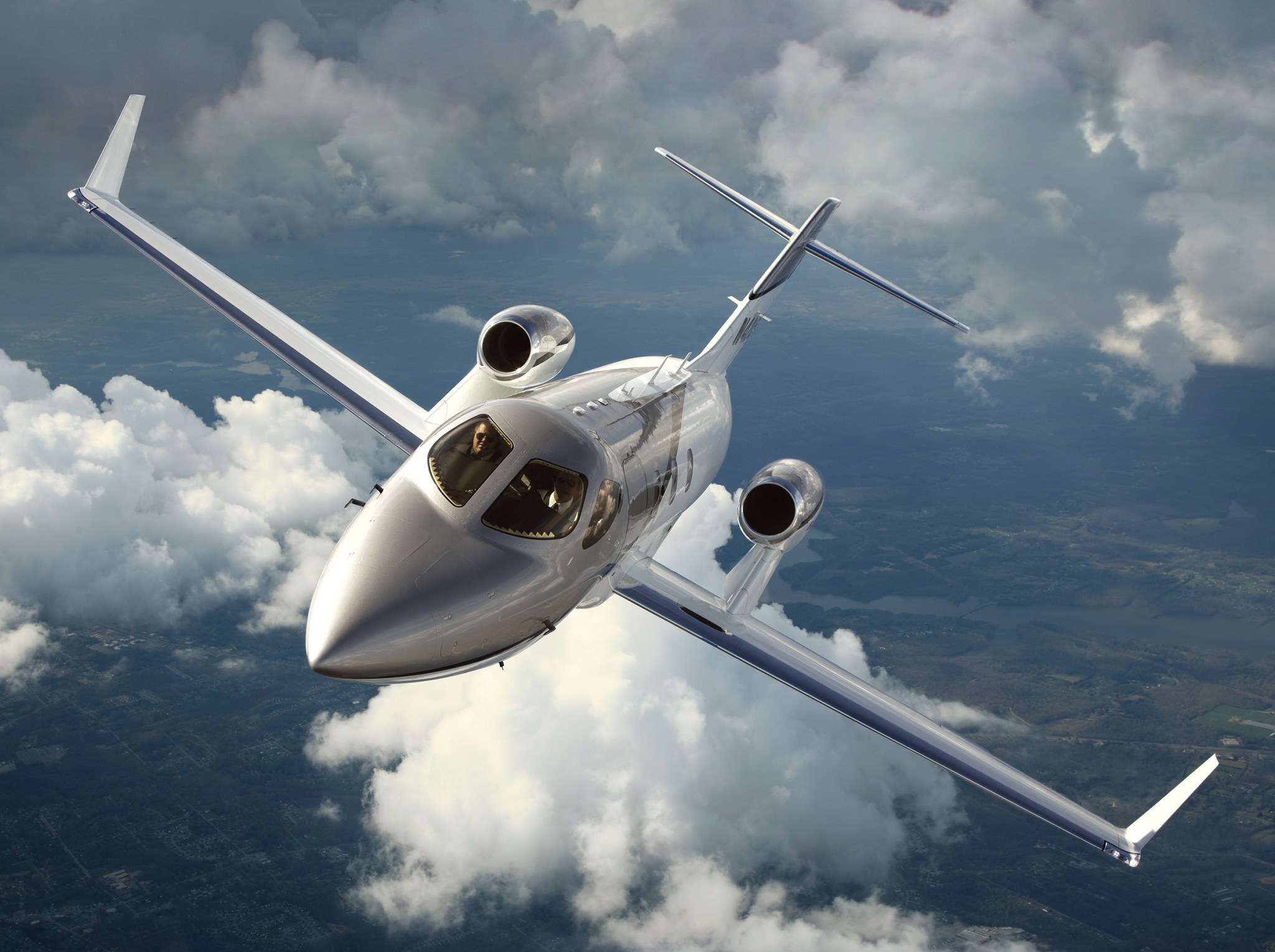 First FAA-conforming HondaJet in flight