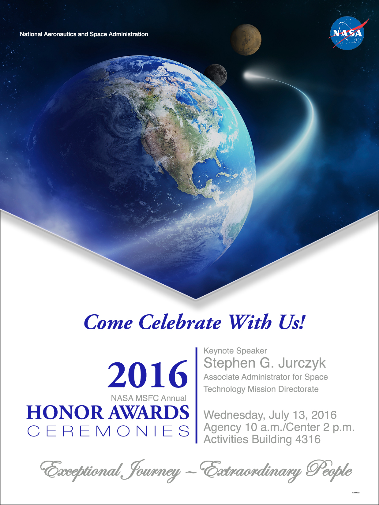 2016 Marshall Space Flight Center Honor Awards poster