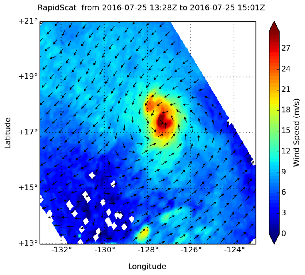 RapidScat image of Georgette