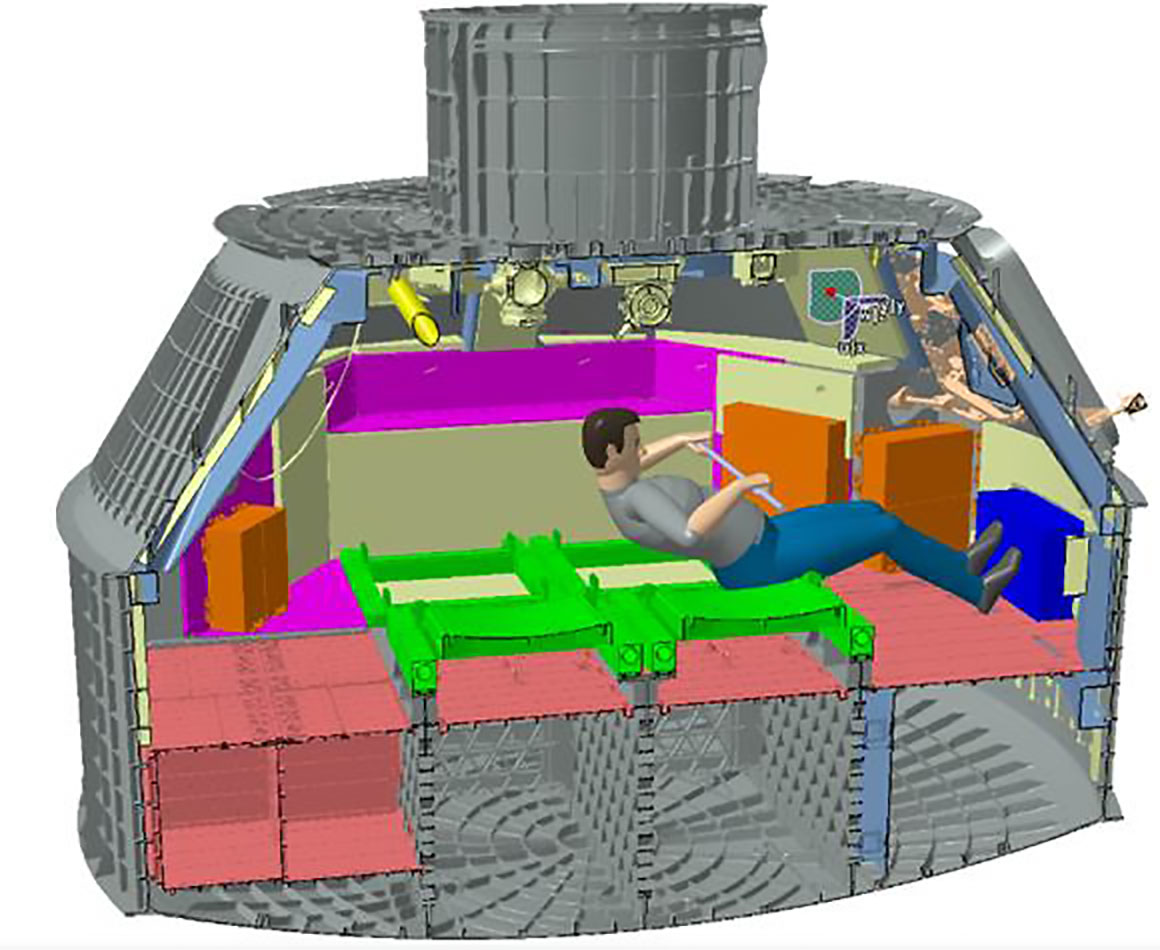 Cutaway of the Orion crew module