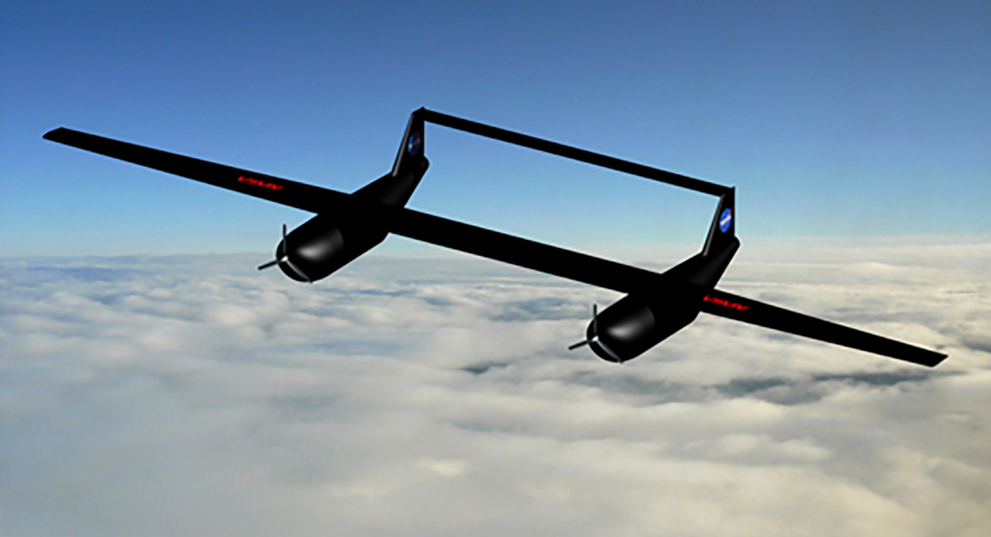 Artist computer generated concept of the Gobble Hawk aircraft.
