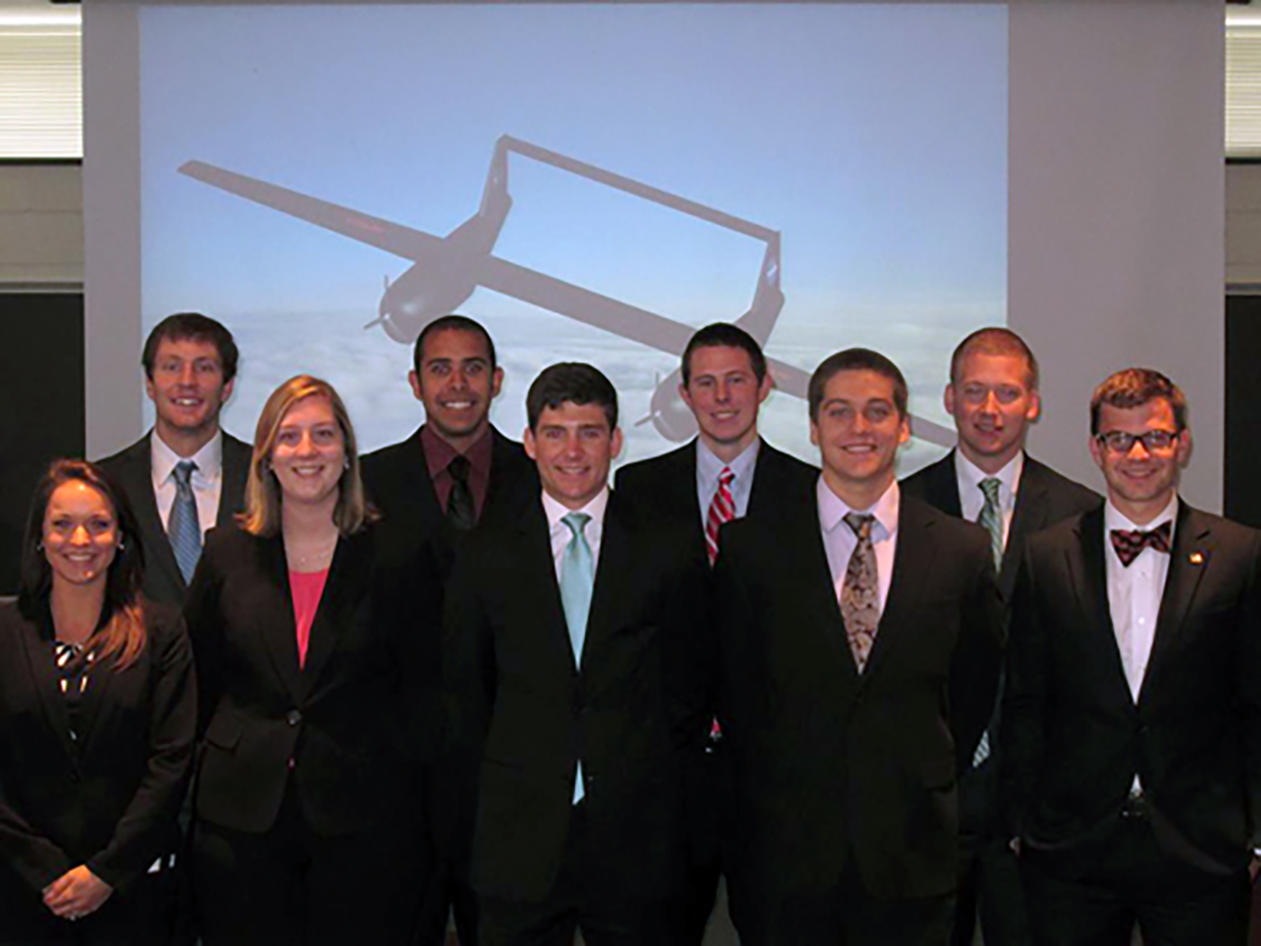 Group photo of 1st place winners of the 2014 design challenge from VA Tech.