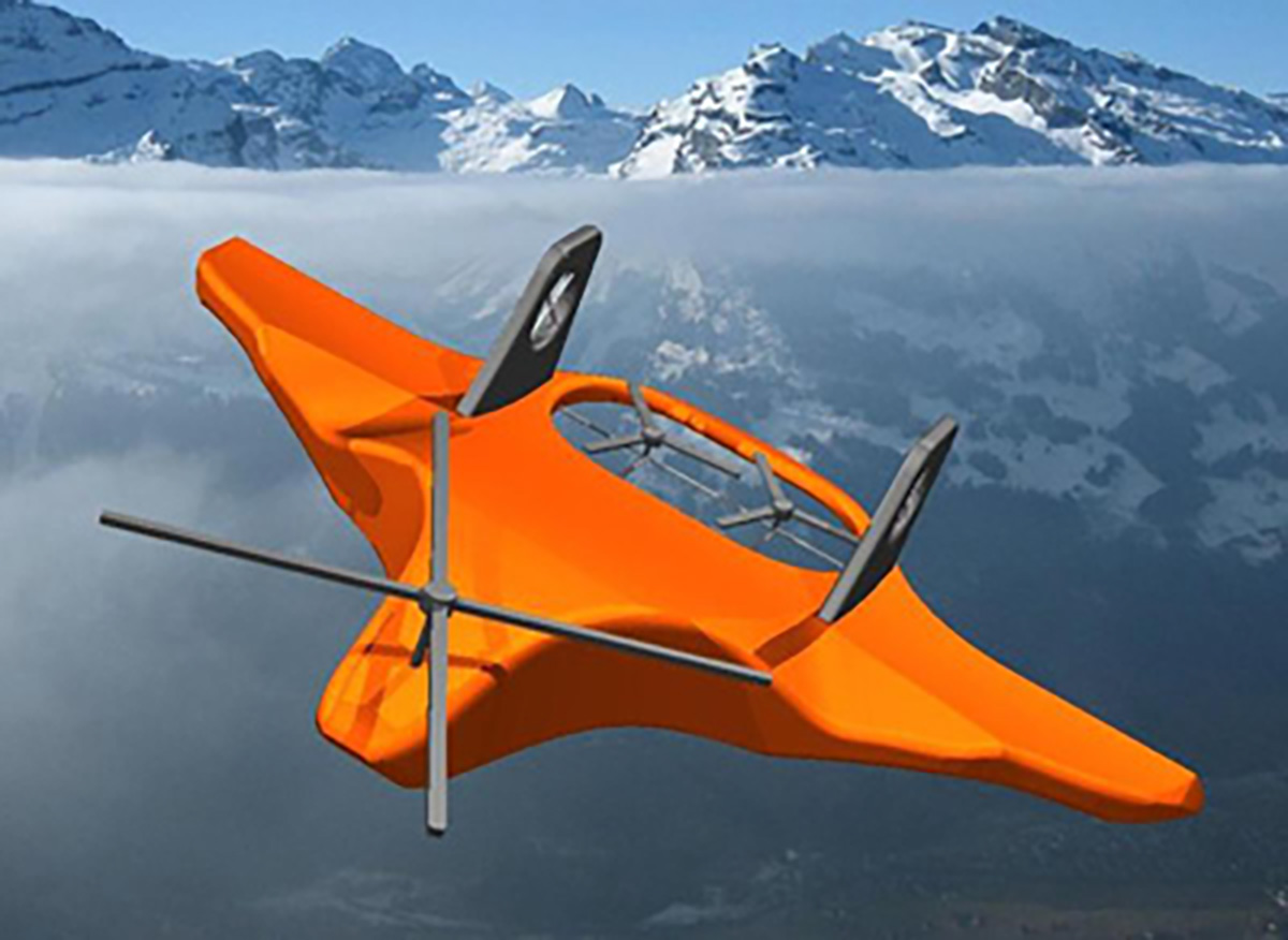 Artist computer generated concept of the Fly Fish aircraft.