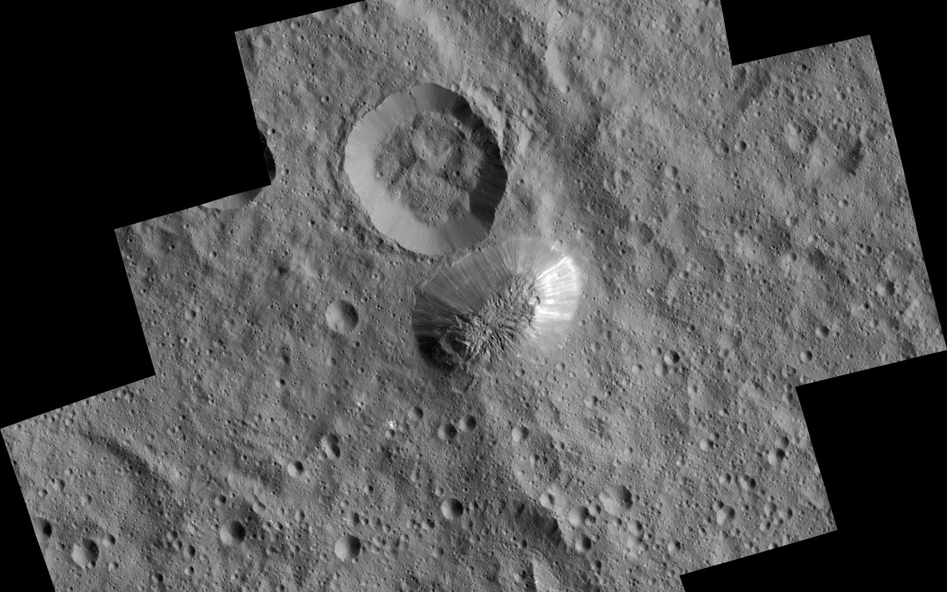 Ahuna Mons on Ceres as seen by the Dawn spacecraft