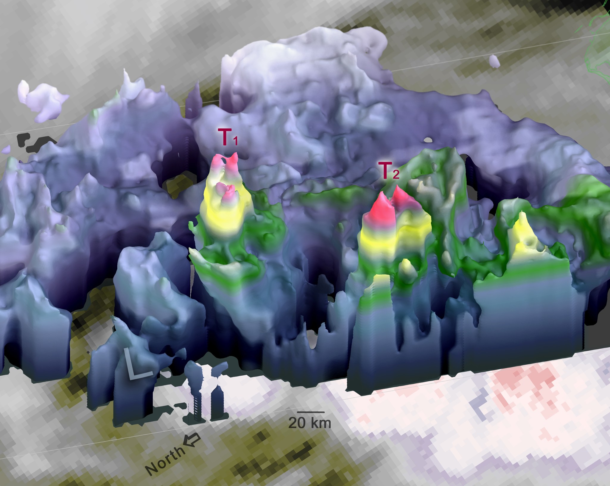 GPM image of hot towers in Hermine