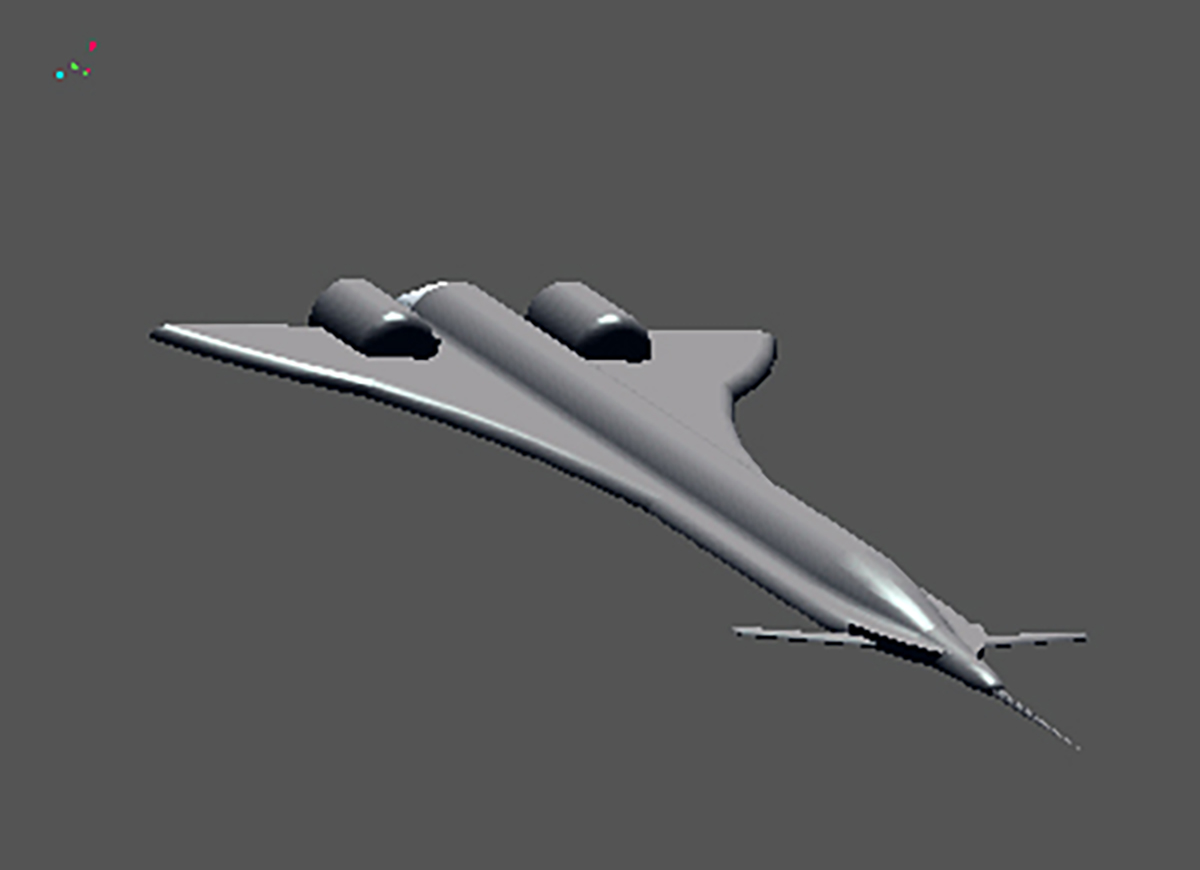 Artist computer generated concept of the Lazarus T1 aircraft.