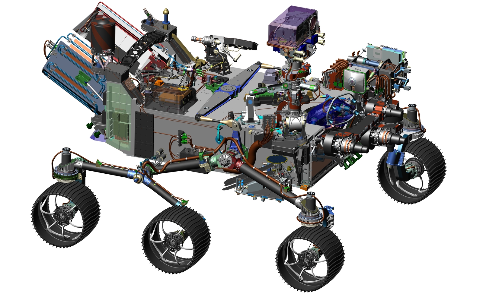 The design of NASA's Mars 2020 rover leverages many successful features of the agency's Curiosity rover,