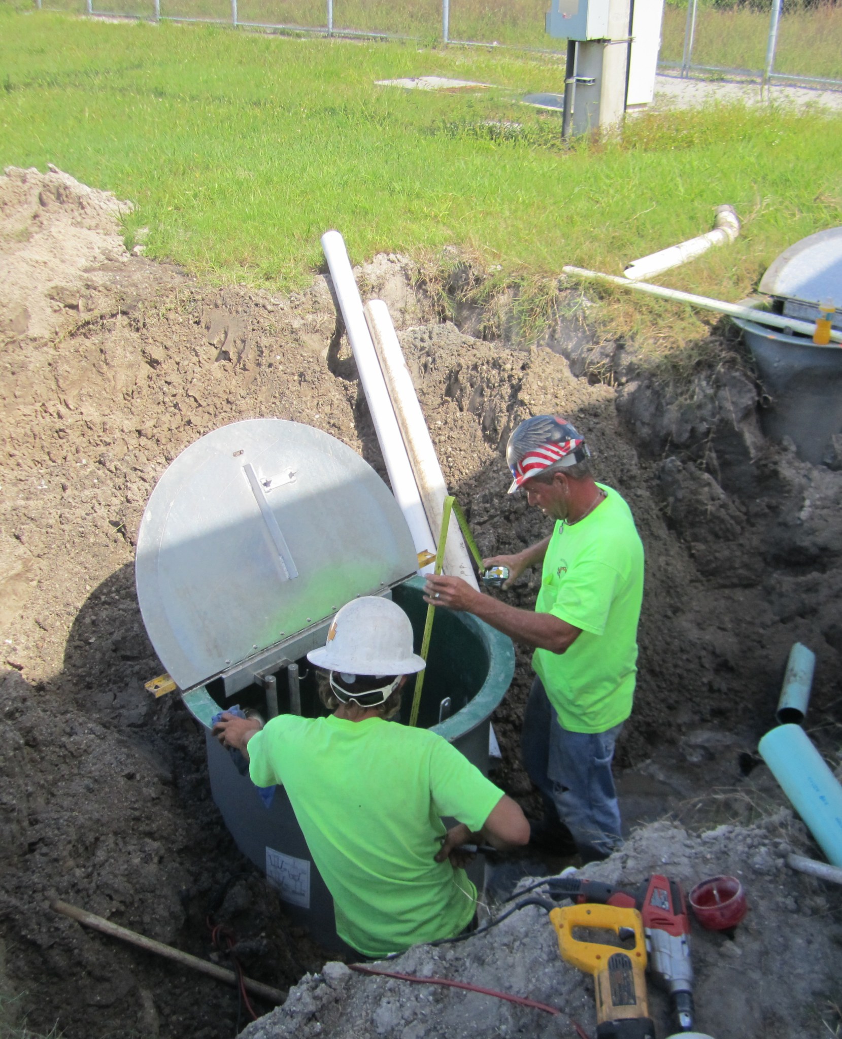 Refurbishment and upgrade of the water system included installation of a new sewage lift system that will pump sewage from the p