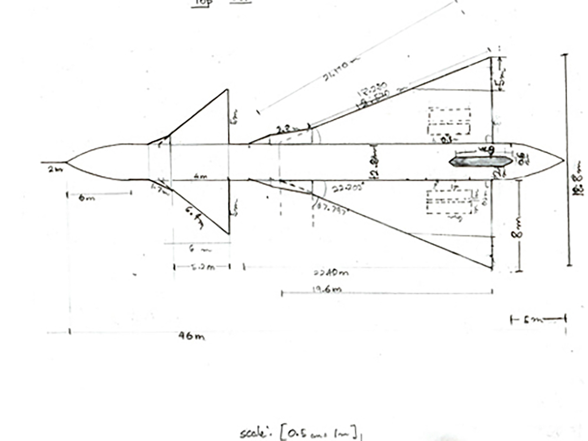 3rd place winning drawing of the Supersonic Project Concept Image for the 2008 high school design competition.