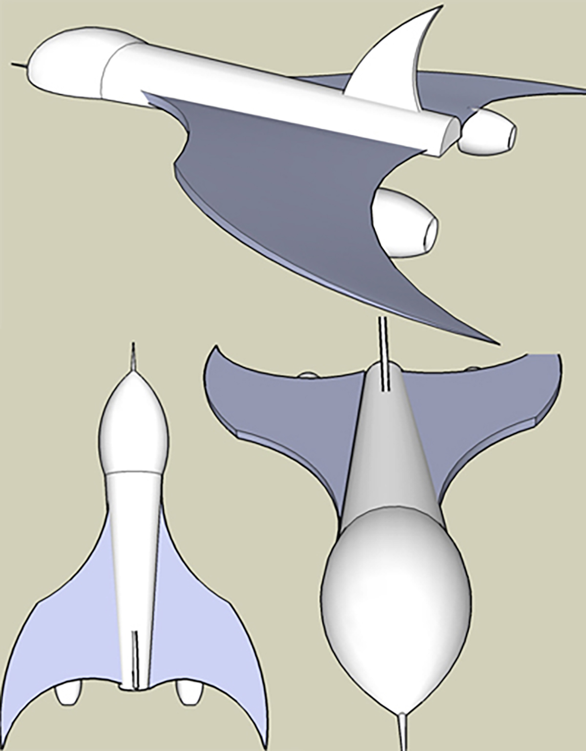 Artist computer generated concept of the SonicLiner aircraft.