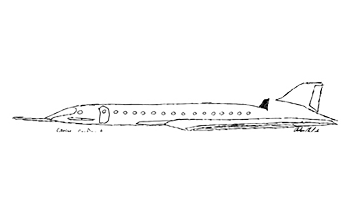 2nd place winner drawing of the Next Generation Supersonic Airliner.