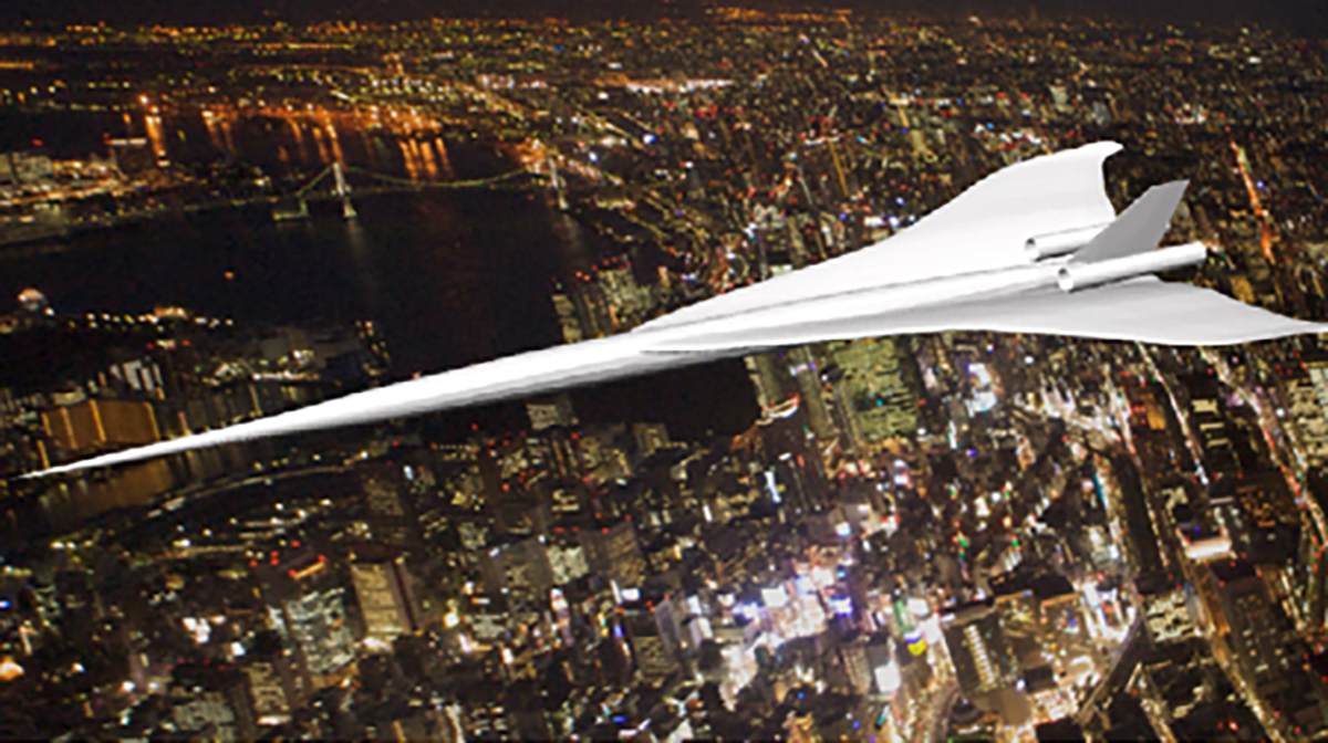 1st place winning artist computer generated concept of the VA S.S.T Celeritas aircraft of the 2008 college design competition.