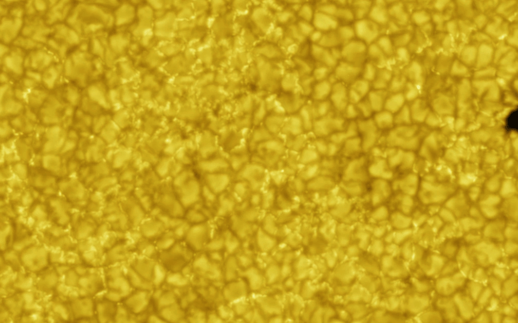 close-up from Hinode’s Solar Optical Telescope showing convection cells on the surface of the sun