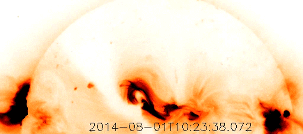 Hinode caught this view of a solar explosion on Aug. 1, 2014