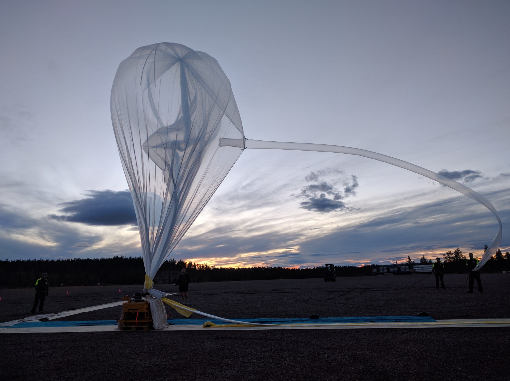 BARREL scientific balloon being inflated