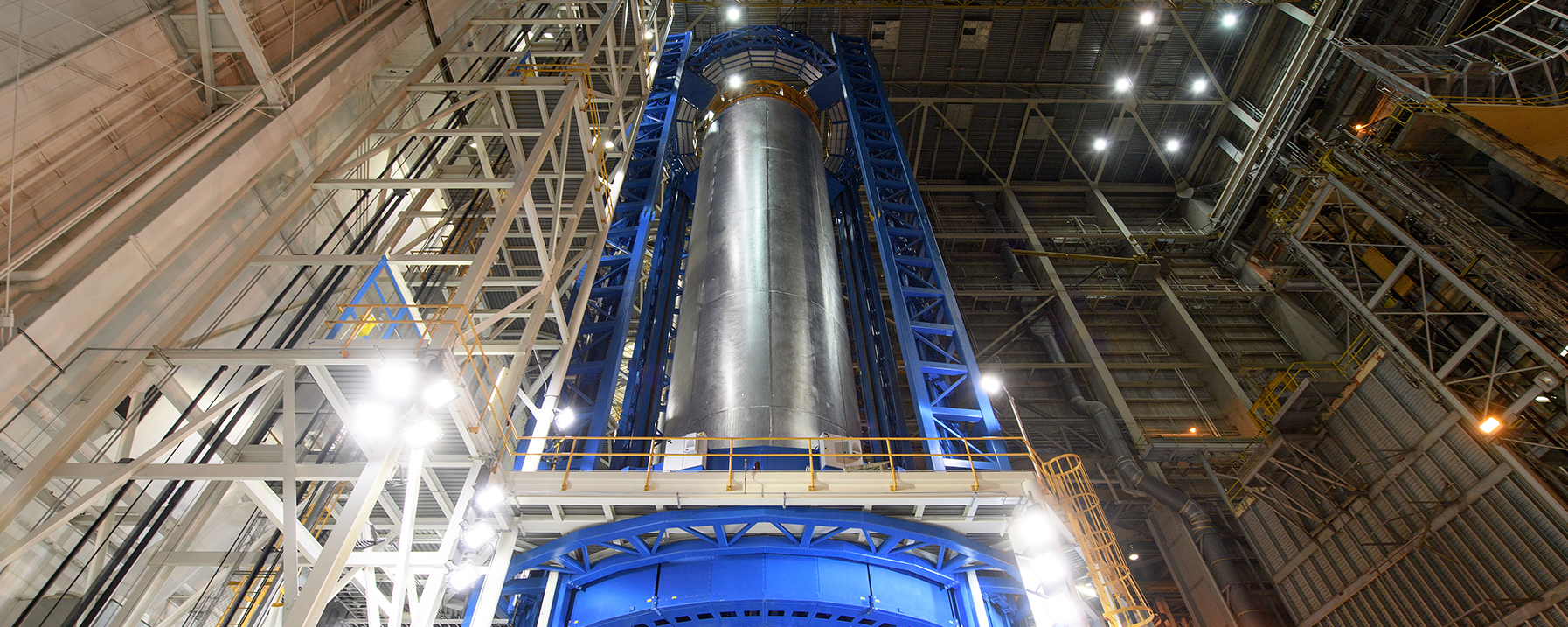 Space Launch System Liquid Hydrogen Tank on Welding Tool