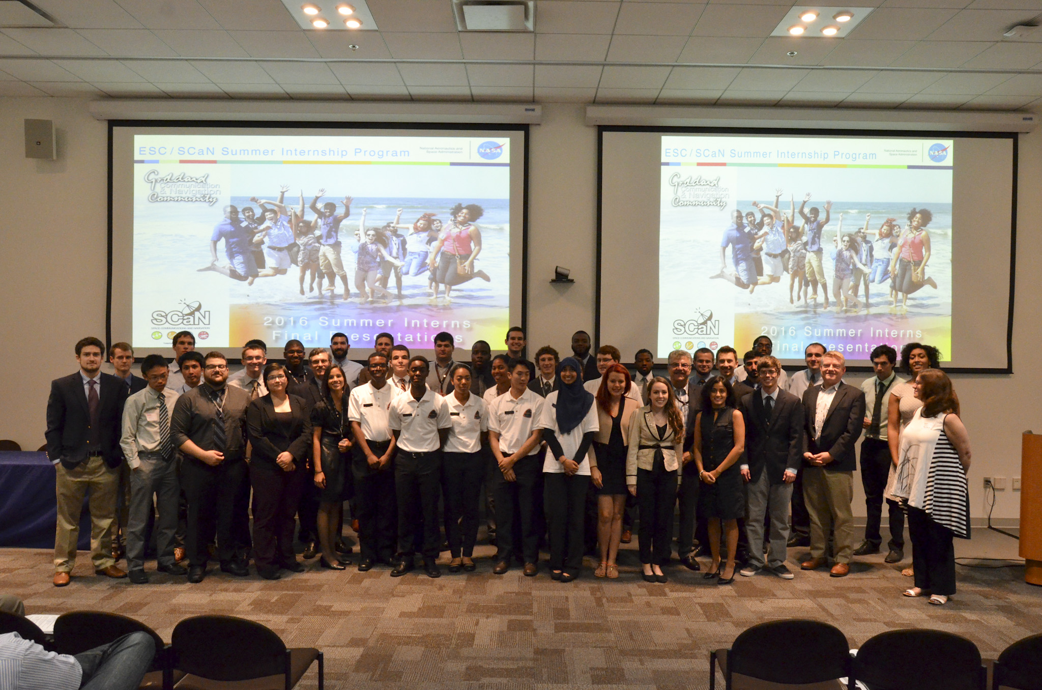 The Exploration and Space Communications division’s 48 summer interns.