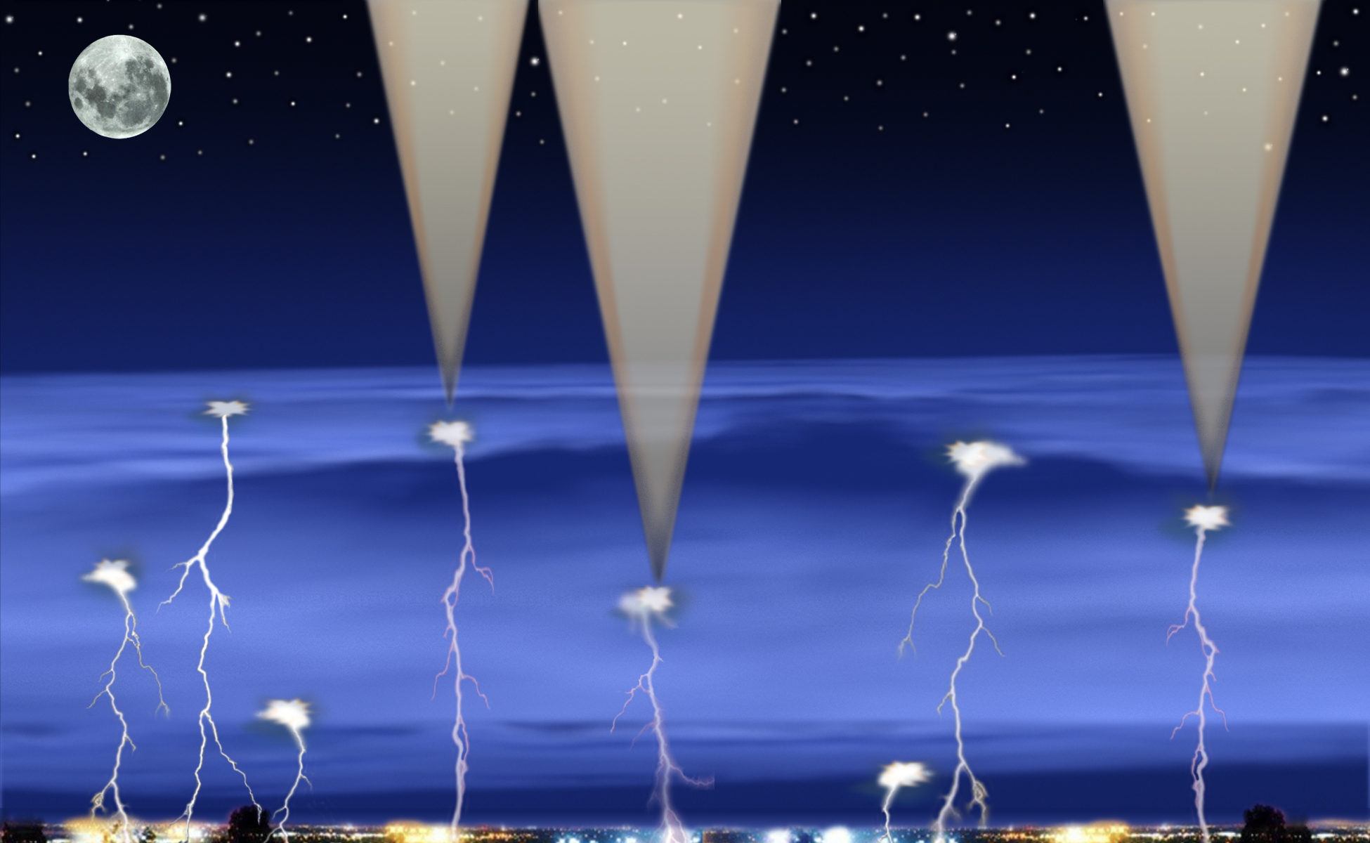 Artist concept image of terrestrial gamma ray bursts