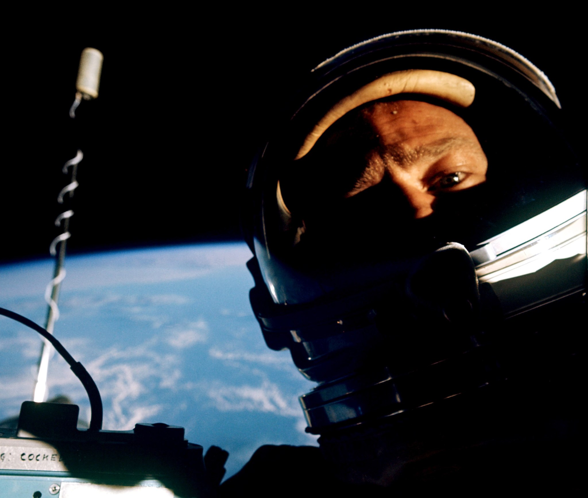 “The first space selfie”