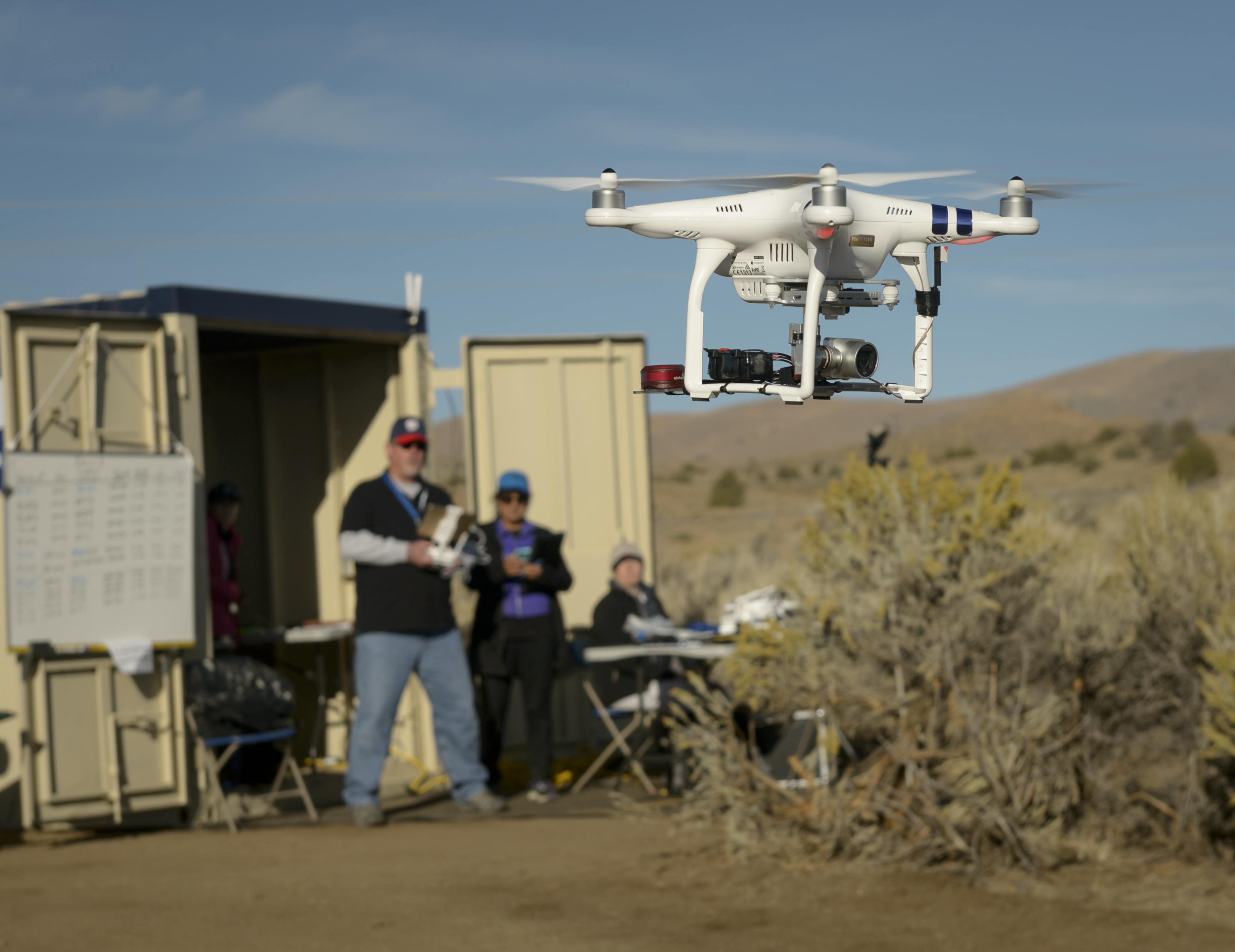 Commercial sales drone flying