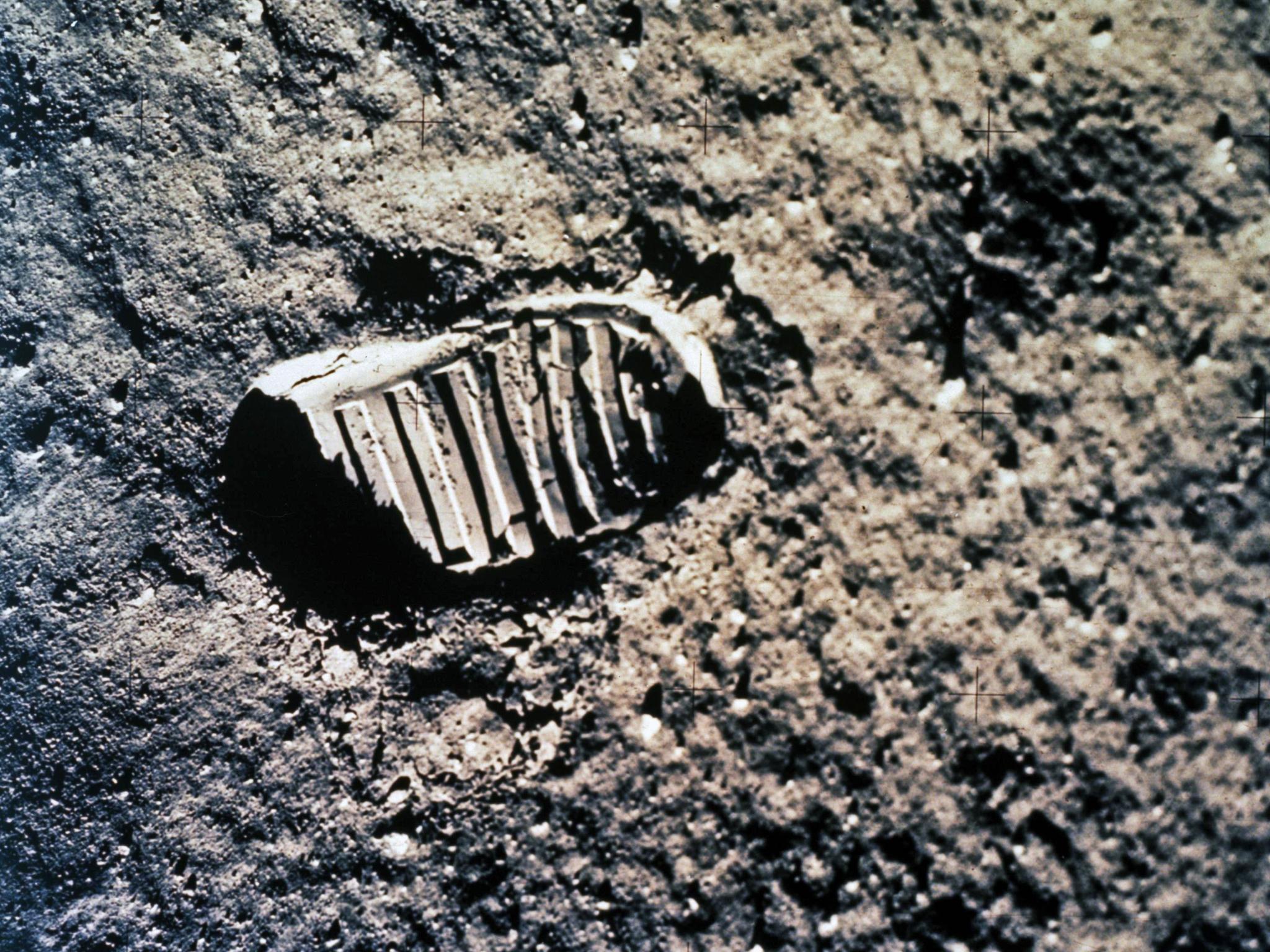 Bootprint on the moon from the Apollo 11 mission