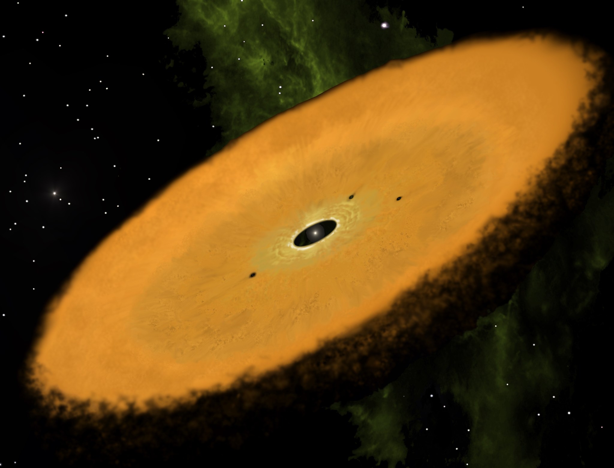 artist concept of disk