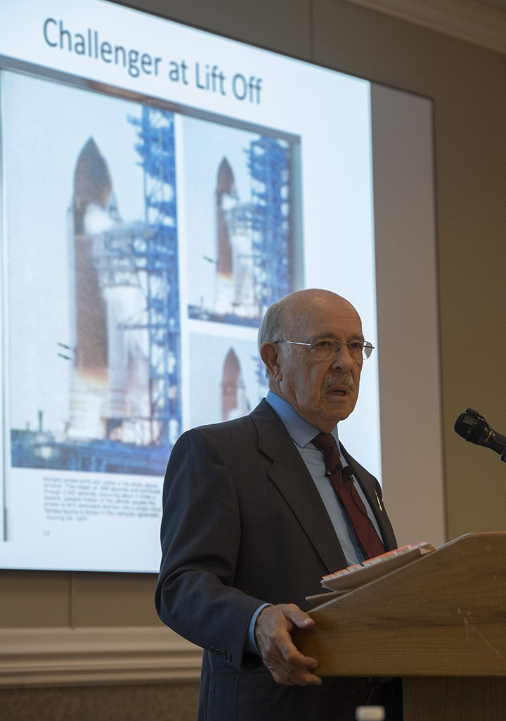 John Thomas addresses Marshall Space Flight Center team members Oct. 20, 2016.