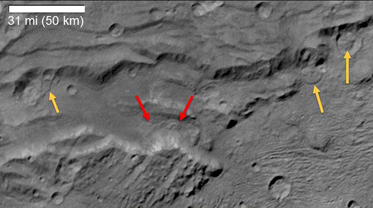 Landslides on Charon