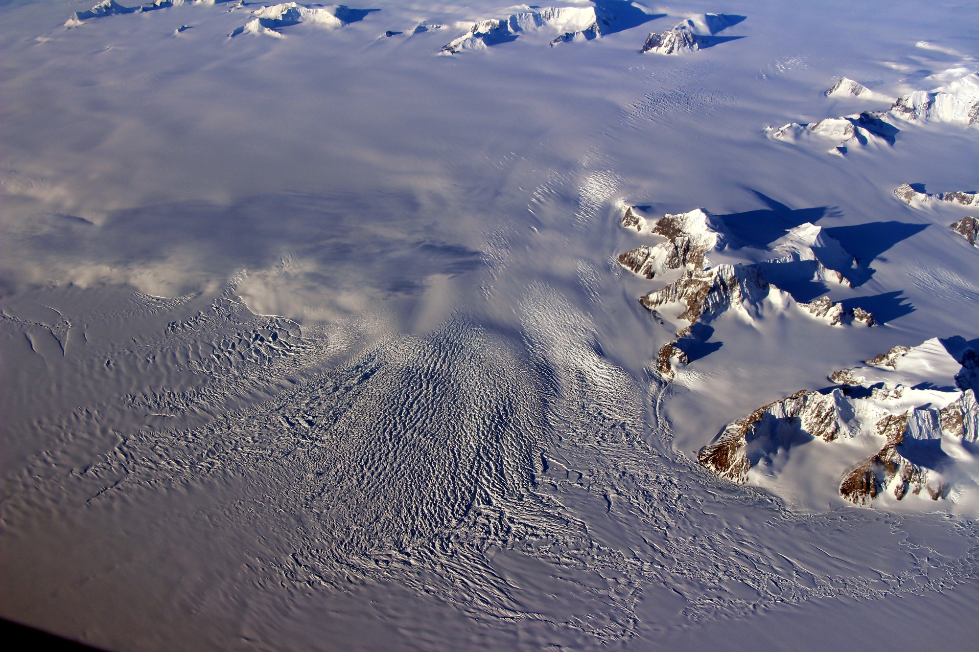 Ice and mountains