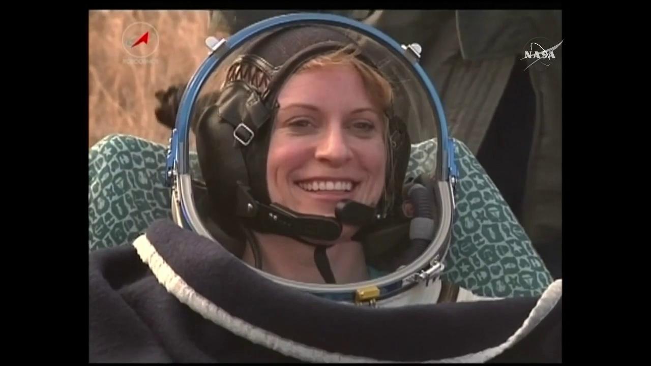 NASA astronaut Kate Rubins after Soyuz landing