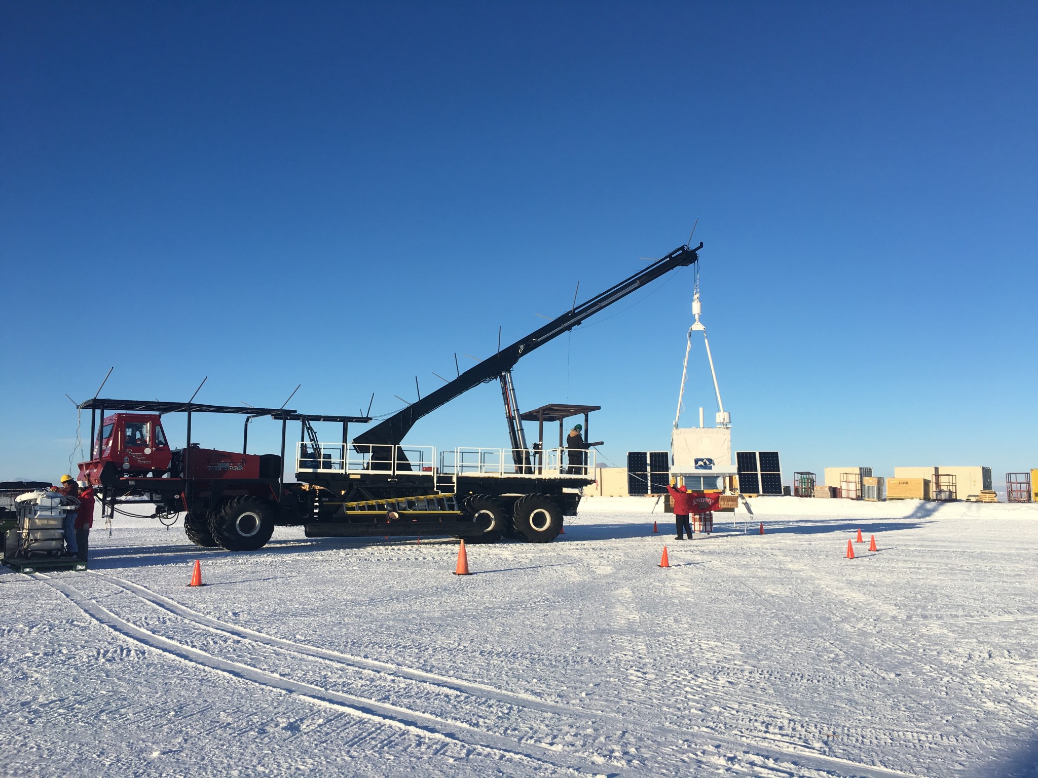 BACCUS payload rolls out on a crane for launch