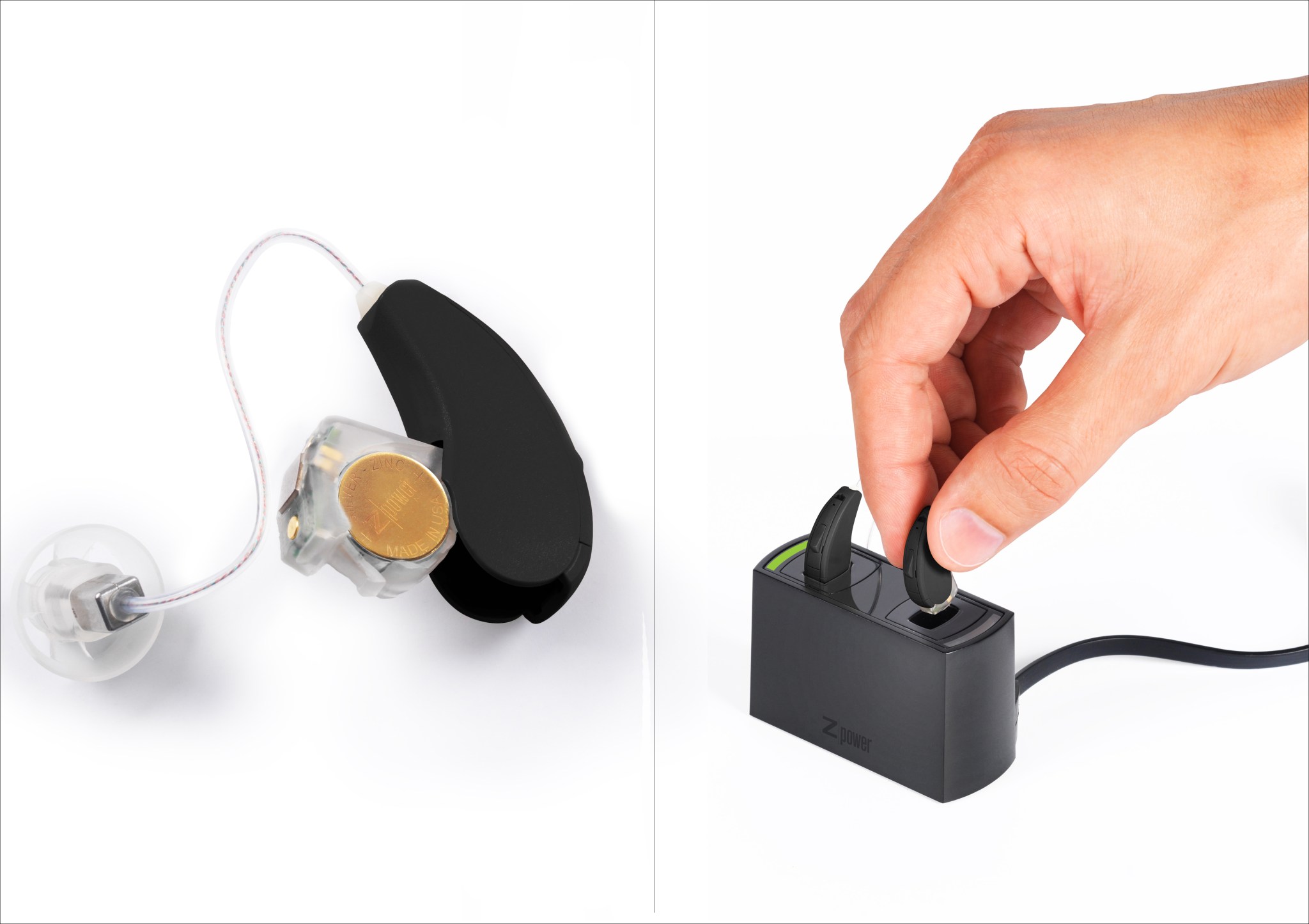 Hearing aid, and replacing battery.