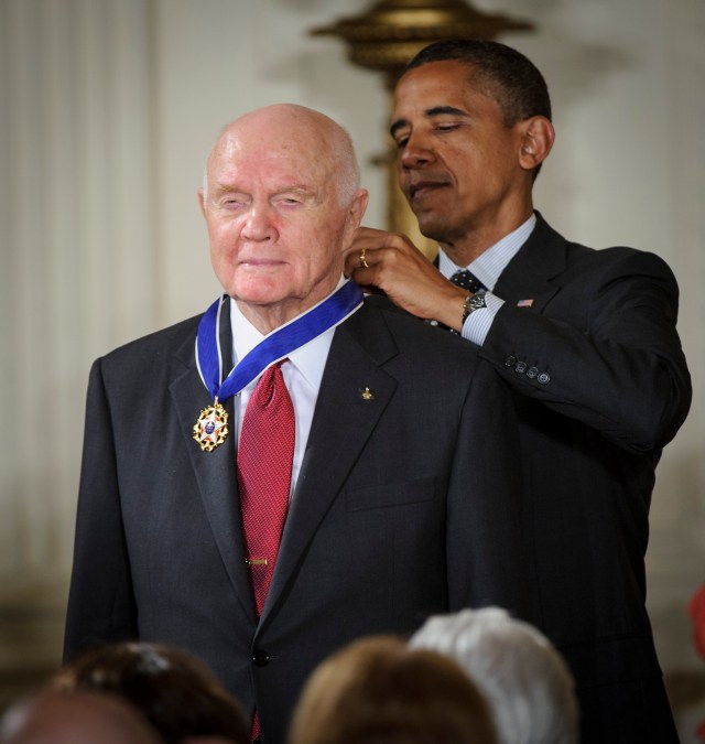 On May 29, 2012, Glenn received the Presidential Medal of Freedom.  