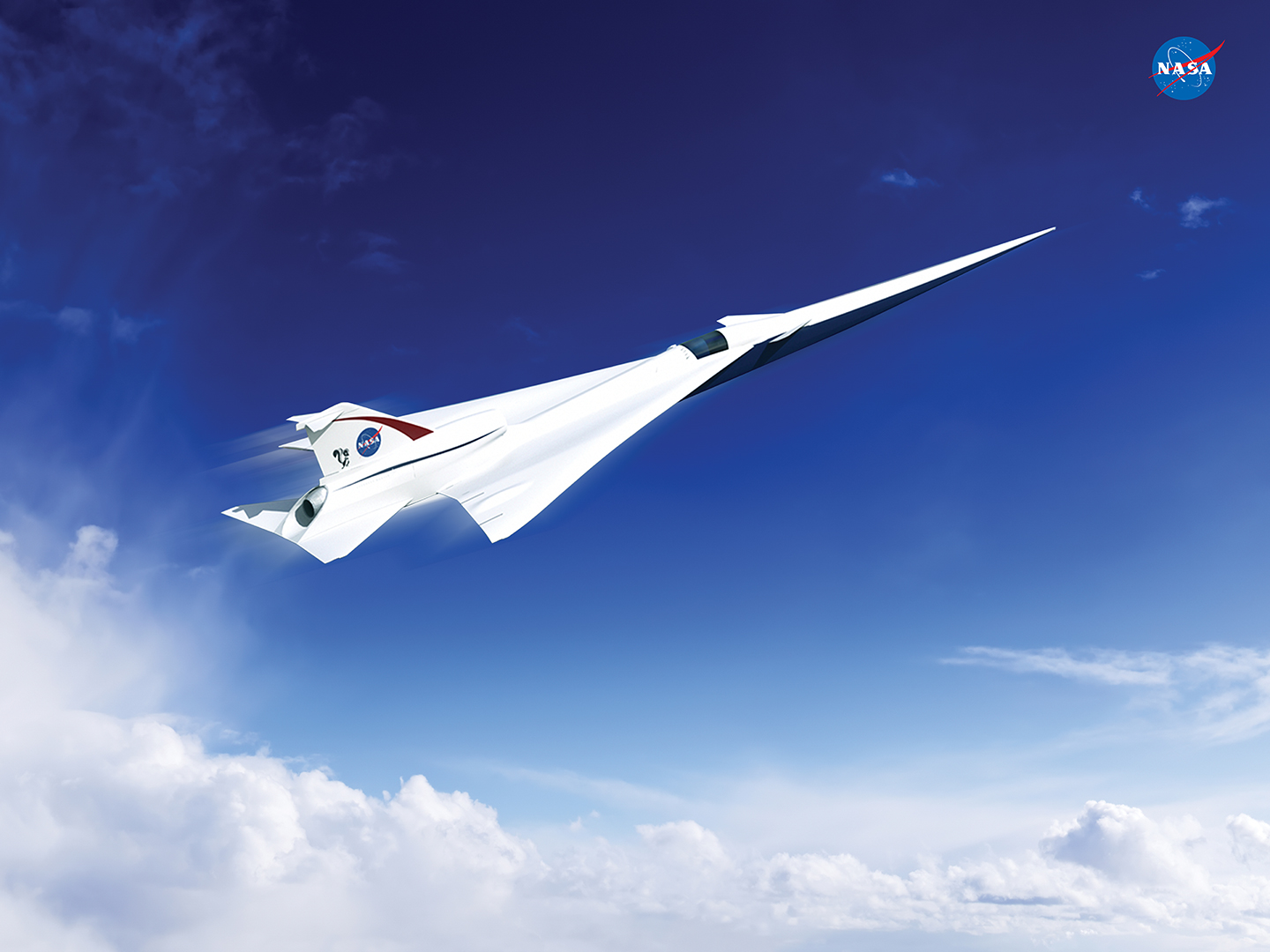 Artist’s concept of a possible Low Boom Flight Demonstrator X-plane design for Quiet Supersonic Technology (QueSST).