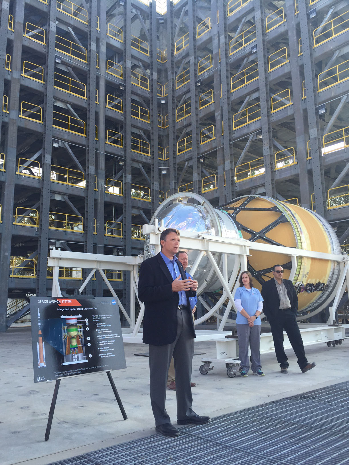 Steve Creech, left, a native of Tupelo, Mississippi, is helping build the world's most powerful rocket, Space Launch System.