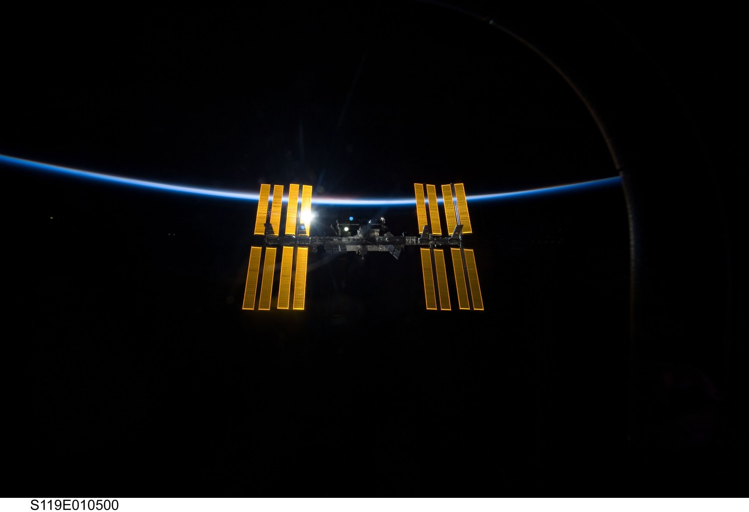 Photograph of the International Space Station.
